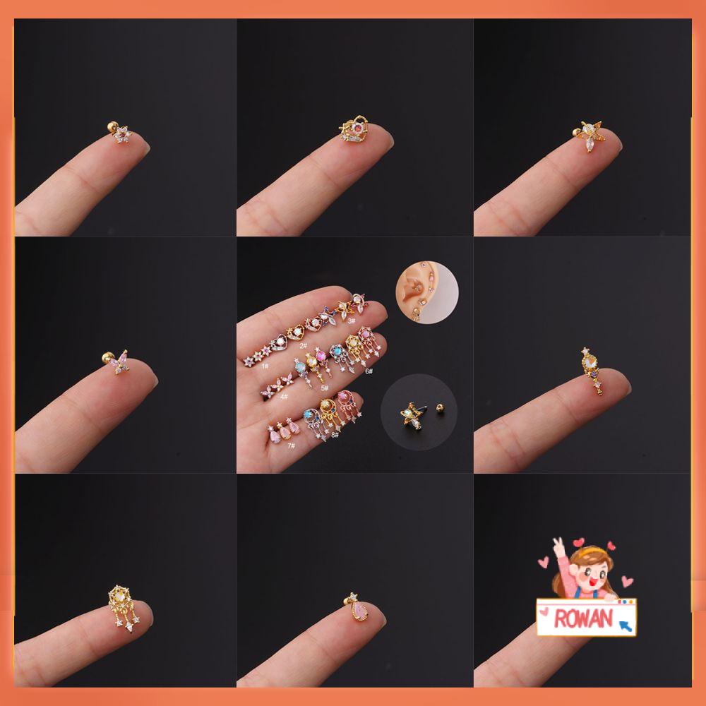 R-flower Earrings Hadiah Wanita Baru Perhiasan Aksesoris Woman Ear Nails