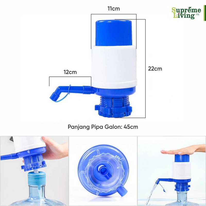 Pompa Galon Manual Non Elektrik Water Pump Dispenser Hemat Energi Tanpa Listrik dan Baterai