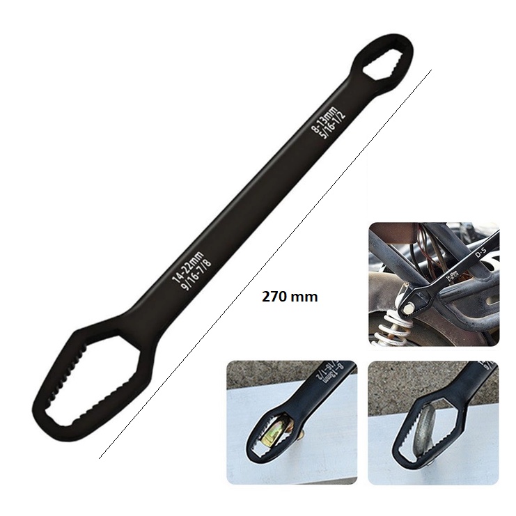 Kunci Ring Universal Double Head Wrench Adjustable Kunci Torx Pas Ring