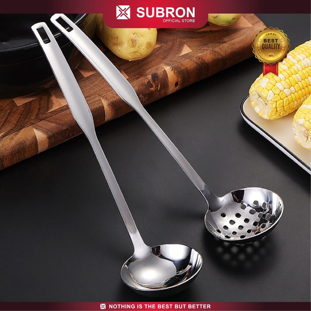 Sendok Sayur Sup dengan Kait Stainless Steel Centong Sayur - SUBRON