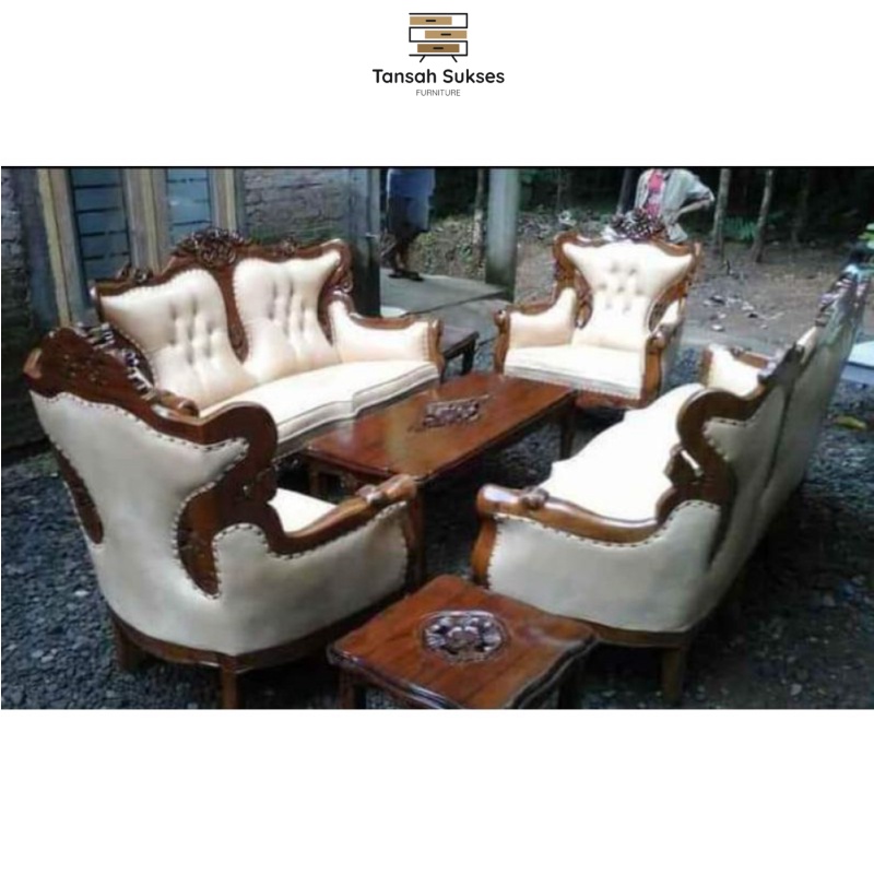 Kursi Sofa Jati Romawi Inul