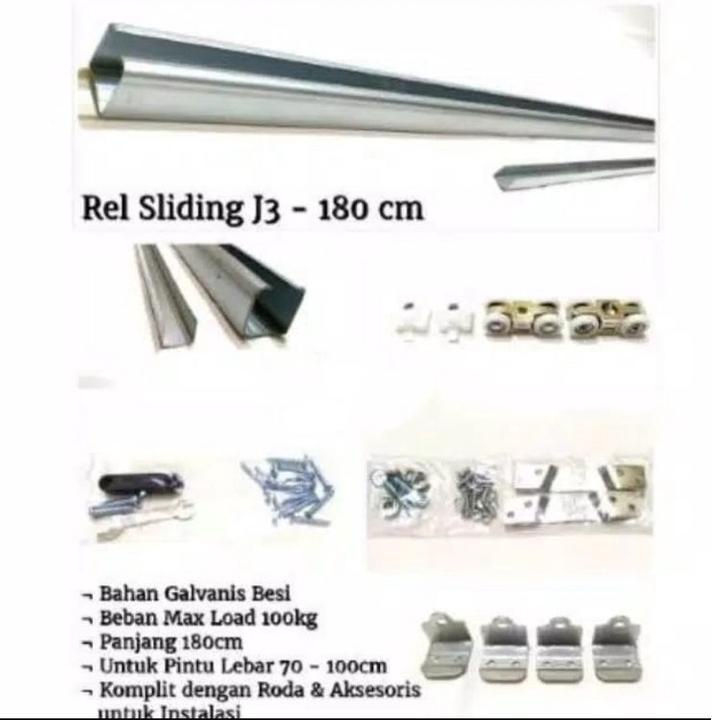 Bagus Banget.. Rel Pintu Geser/Sliding J3 1.8m Heavy Duty Complete set