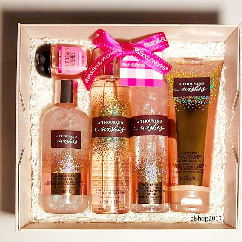 BBW A THOUSAND WISHES GIFT SET BATH &amp; BODY WORKS PAKET VALENTINE'S DAY ATW