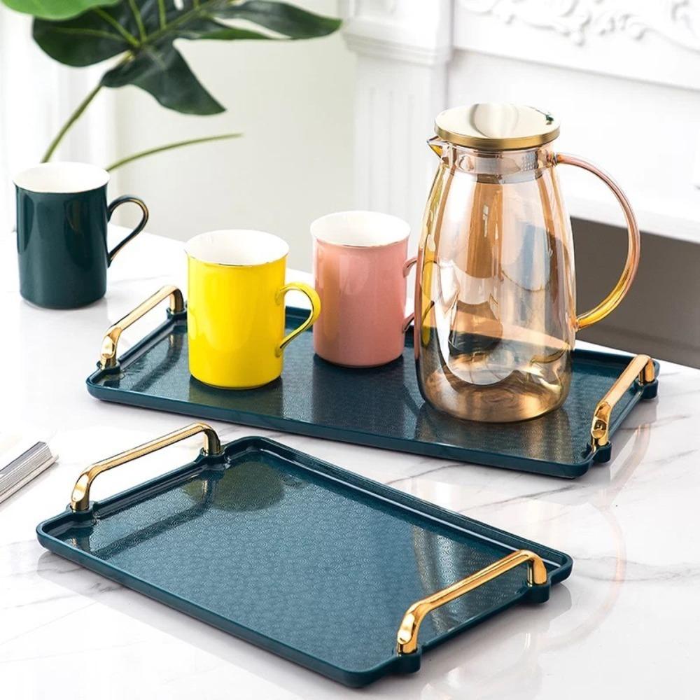 Solighter Nampan Penyimpanan Alat Dapur Rumah Tangga Desktop Organizer Kosmetik Baking Pastry Penyimpanan Buah Kue Piring Perhiasan Nampan Permen Mur Nampan