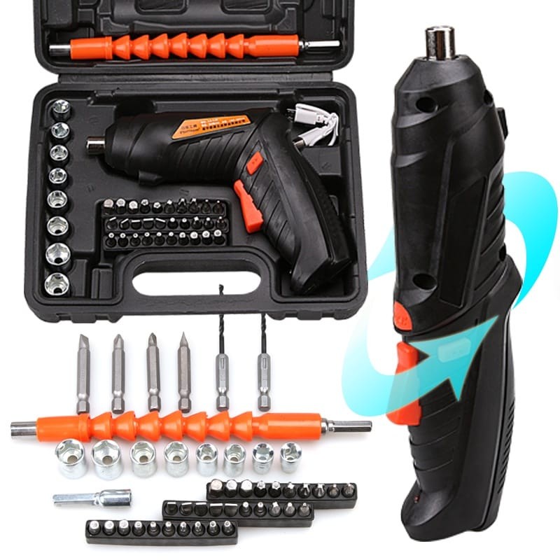 BOR48 - Set Mesin Bor Obeng Elektrik Cordless Screwdriver Mesin Bor