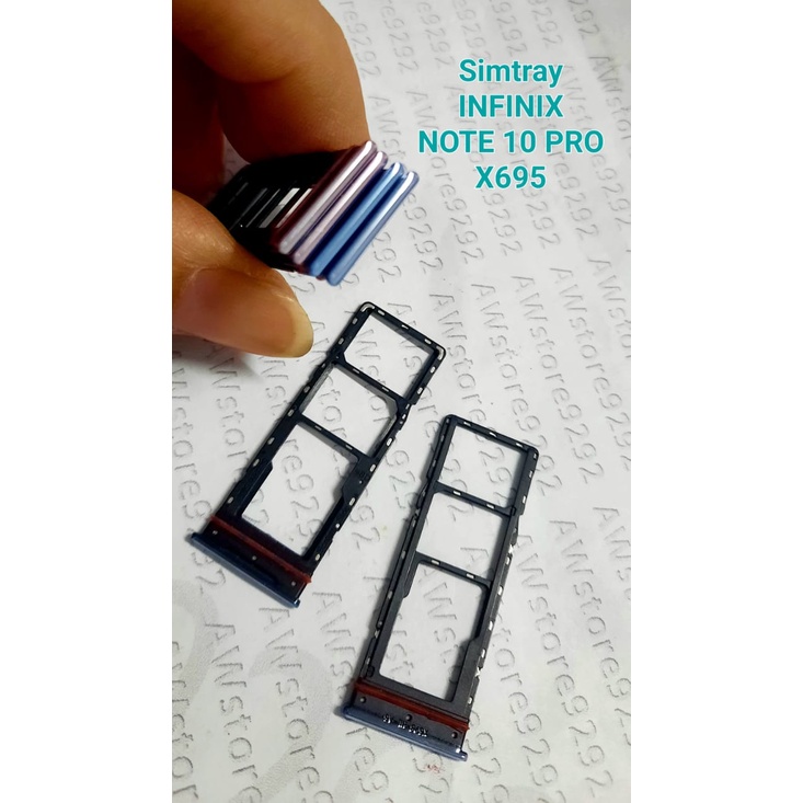 Slot Tempat Dudukan Kartu Simcard Sim Card Lock Simtray Sim Tray Infinix Note 10 Pro X695