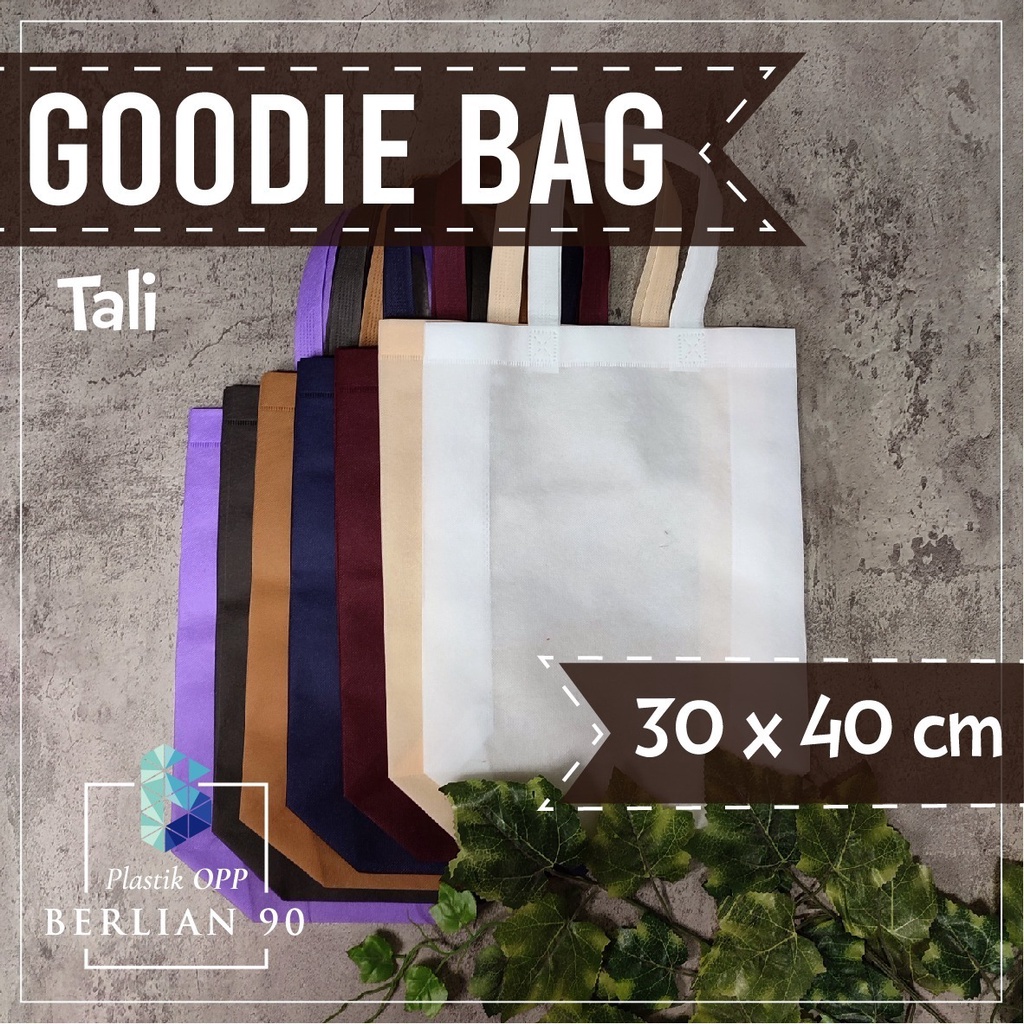 

Tas Gooddie Bag Handle Uk 30x40x100cm / Goodie Bag / Tas Kain Kantong Polos Goodiebag Souvenir Hampers Ultah