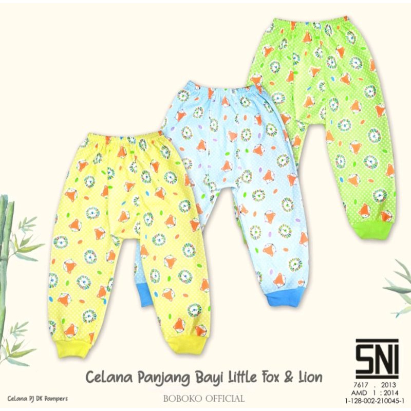 Celana Panjang Kotak Pampes Baby BOBOKO Full Print