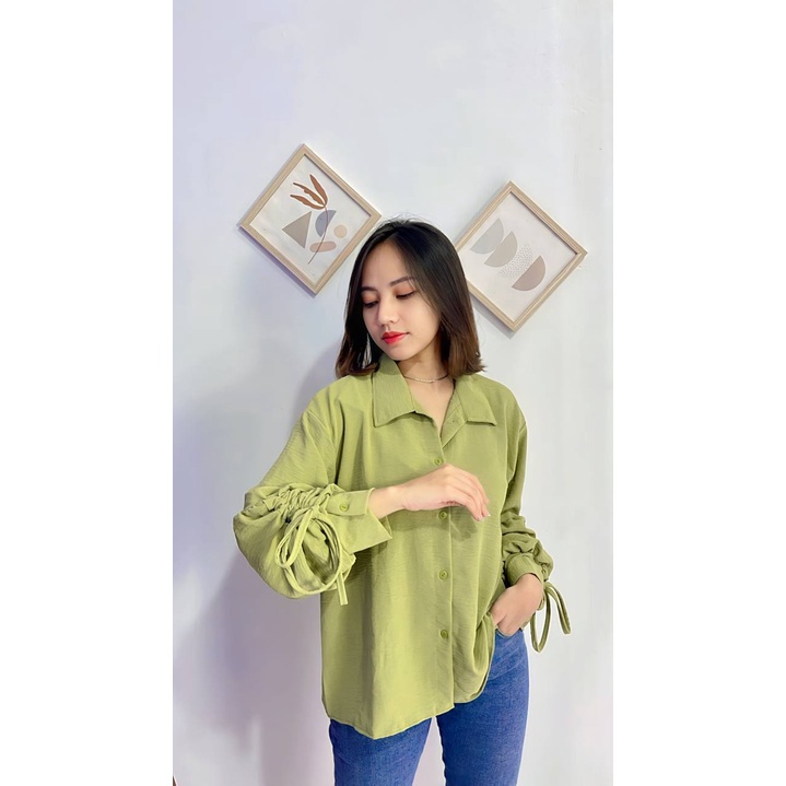 Tq88indonesia Fashion Baju Atasan Wanita Terbaru /  LESI BLOUSE WANITA CRINCLE  LENGAN SERUT / Blus / Busana Kasual Cewek / Ootd