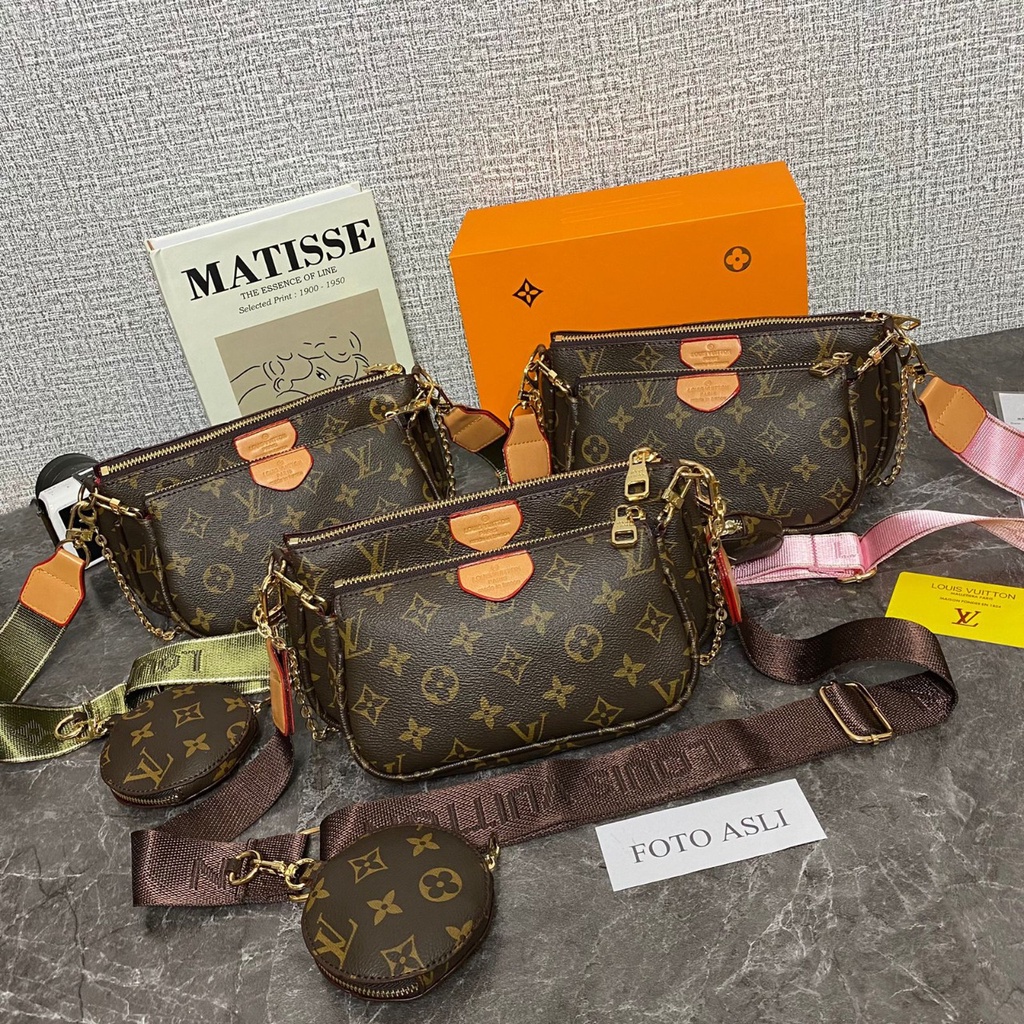 L¤uis Vuitton Multi Pochette 6012 (3in1) (FreeKantongKain+BubbleWrap)