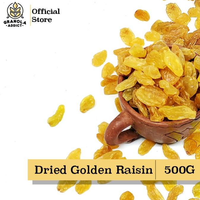 

DRIED GOLDEN RAISIN / KISMIS KUNING 500G - GRANOLA ADDICT INGREDIENTS