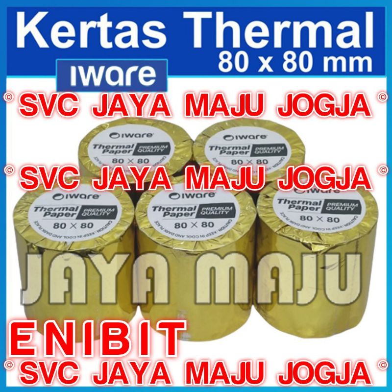 

[ ENIBIT ] 80 X 80 IWARE - KERTAS THERMAL / PAPER ROLL || KERTAS EDC ATM - ANTRIAN - STRUK KASIR APOTEK / CAFE RESTO / PULSA TOKEN LISTRIK / TOKO - DIRECT THERMAL ( TANPA RIBBON ) || ENIBIT - P80E / P80 E / P 80E / P 80 E - 80X80 80x80 80 x 80