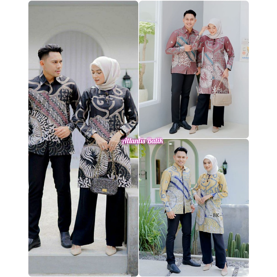 Batik Couple Kemeja Tunik Modern Batik Kanza