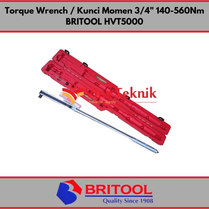 Kunci Momen Kunci Torsi 3/4Inch Torque Wrench Hvt5000 Britool Hvt 5000