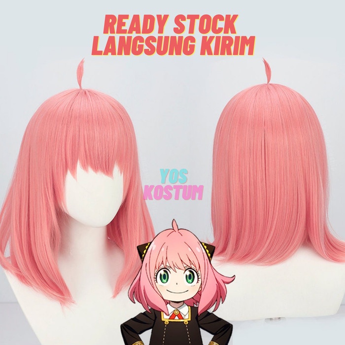 Wig Anya Forger Spy X Family Cosplay Anime Anak Dewasa Rambut Jepang Import