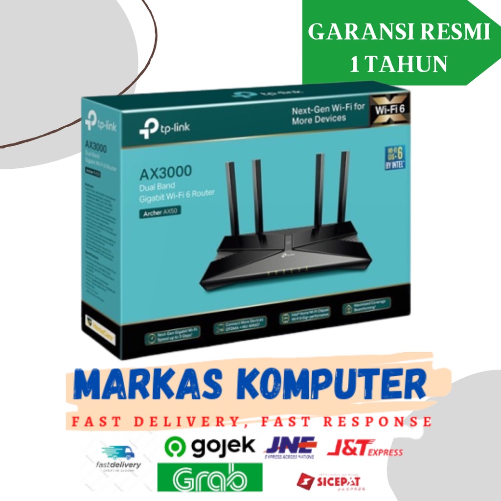 TP-Link Archer AX50 TPLink AX3000 Dual Band Gigabit Wi-Fi 6 Router