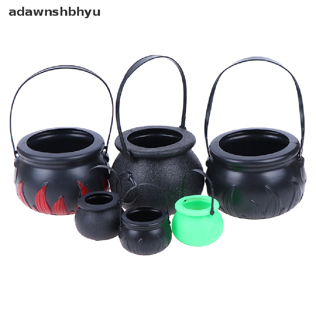 Adawnshbhyu Halloween Candy Kettles Pot Halloween Kuali Ember Dengan Pegangan Mainan Anak ID