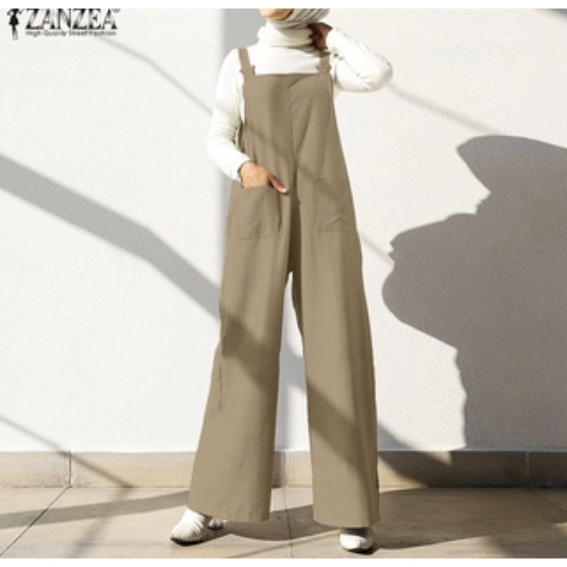 Zanzea Sleeveless Wide Leg Loose Jumpsuit