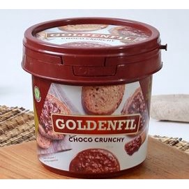 

Goldenfil Spread Choco Crunchy 1kg / Selai coklat chunchy / Selai Coklat Garing / Topping Donut /Topping Roti