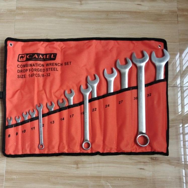 Terbaik kunci ring pas set 14pcs (8-32) / kunci ring pas set camel 14pcs