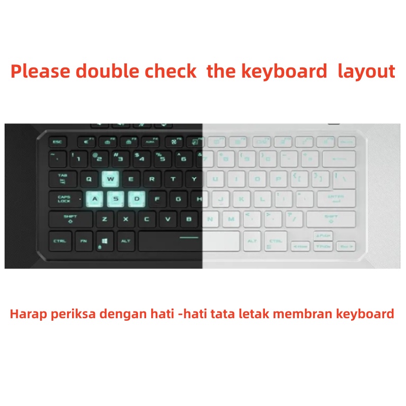 Untuk 15.6inch ASUS TUF Dash F15 FX516P FX516PM FX516PR FX516 PR FX516 2021 Notebook Silikon Tahan Air Debu-Bukti Penutup Keyboard Laptop Pelindung Kulit