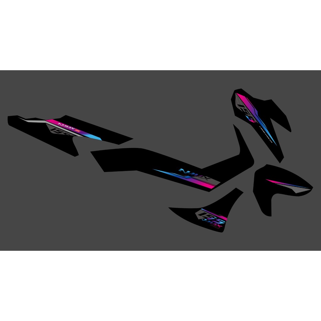 STRIPING NMAX NEW 155 TRANSPARAN RAINBOW