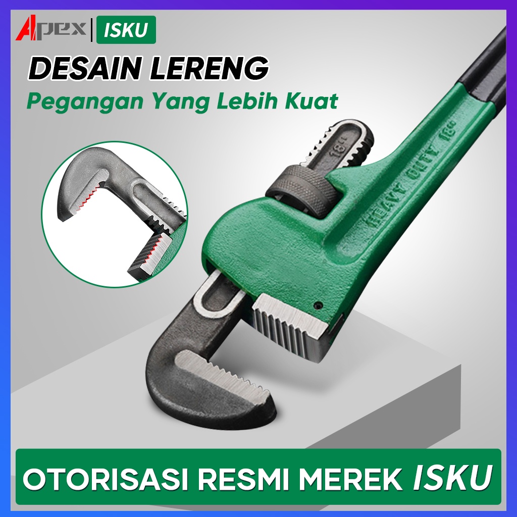 ISKU Kunci Pipa Wrench kunci Ledeng 10'' 12'' 14&quot; 18&quot; 24&quot; inch