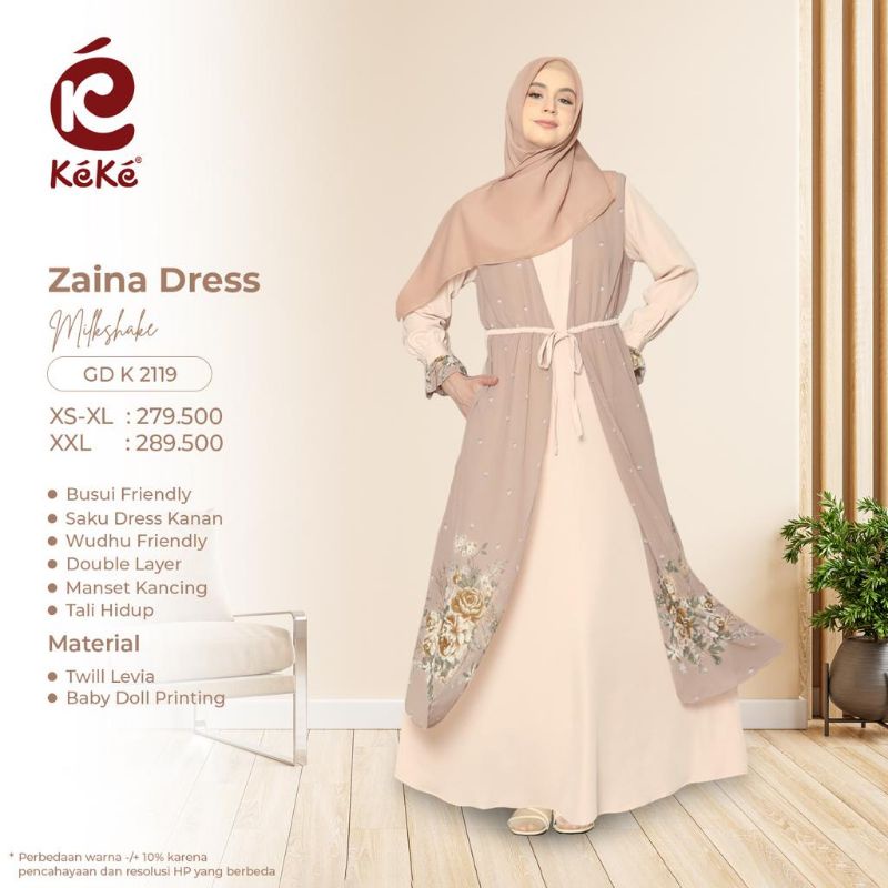 ZAINA DRESS / GAMIS KEKE GD K 2119 MILKSHAKE