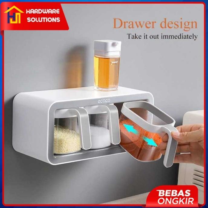 ECOCO Rak Gantung Tempat Bumbu Dapur