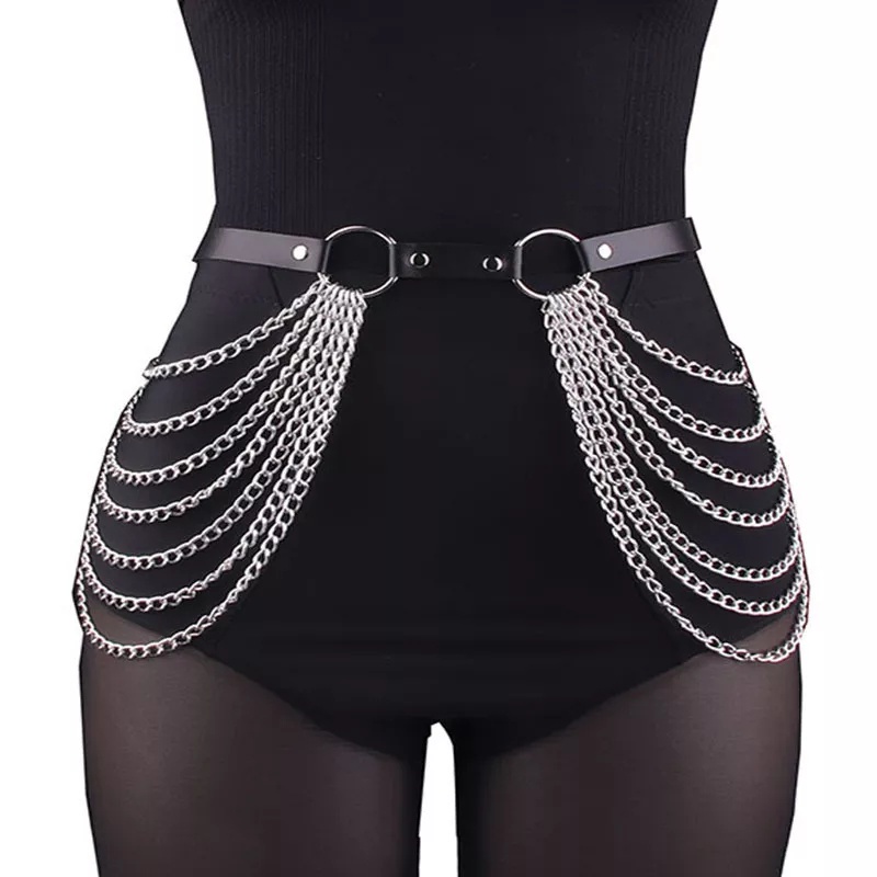 [HF074] Body Belt Choker Harness Harajuku K-pop Gothic Cosplay