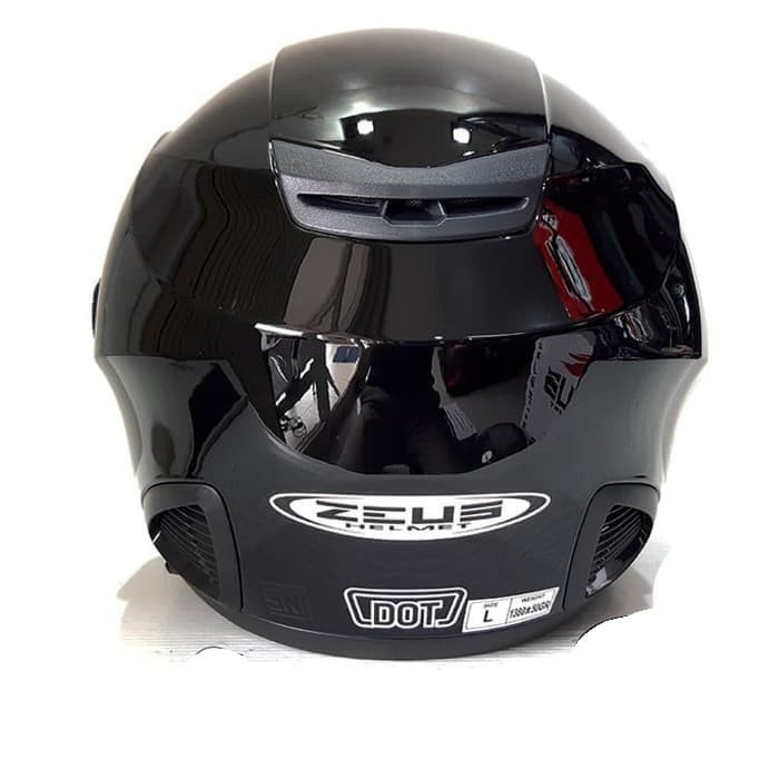 Helm Zeus ZS611 Solid Black Glossy | Zeus ZS 611 Double Visor