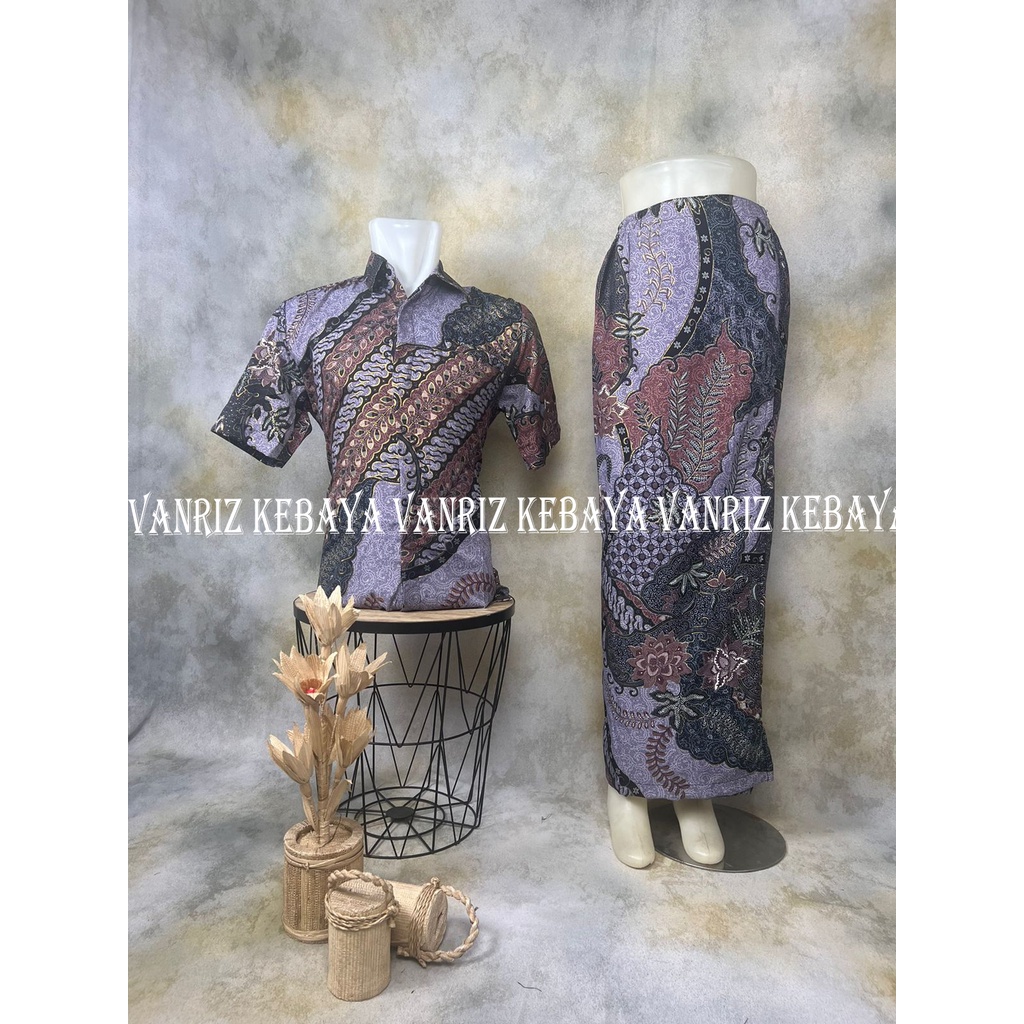 BATIK COUPLE / BAJU BATIK COUPLE / BATIK SET / BATIK LENGAN PENDEK / BATIK COUPLE ROK SPAN / ROK SPAN BATIK COUPLE / ROK SPAN BATIK