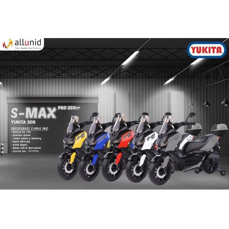 MOTOR AKI S-MAX PRO YUKITA 308 AKI 6 VOLT - MAINAN MOTOR AKI ANAK