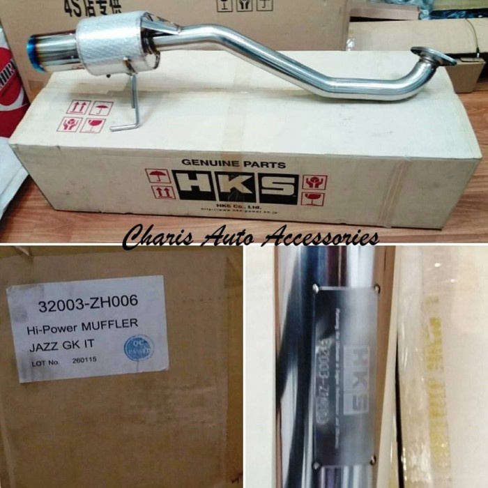 KNALPOT HKS ORI JAPAN HONDA JAZZ GK5 2014 - 2019 UP SILENT HI POWER
