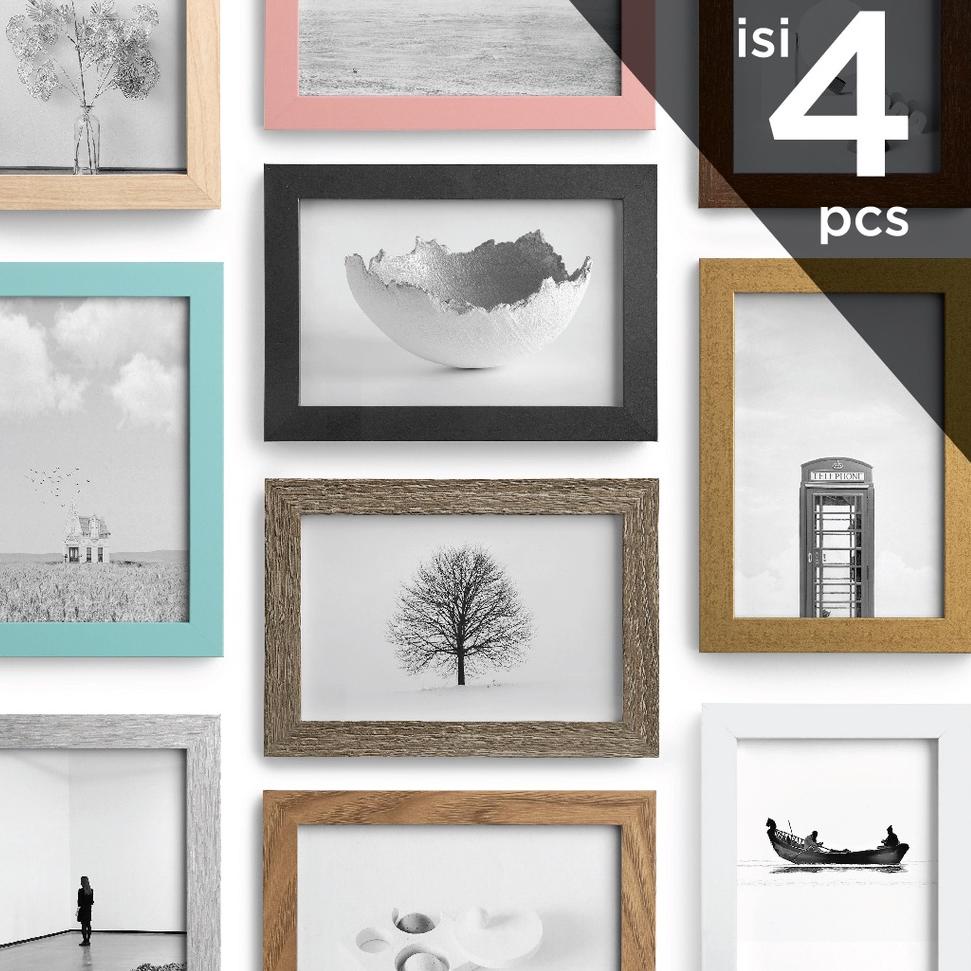 Mall PICORA ALTO 4R (10x15cm) Pigura Frame Bingkai Foto - ISI 4 PCS ,.,.,.,.,.,