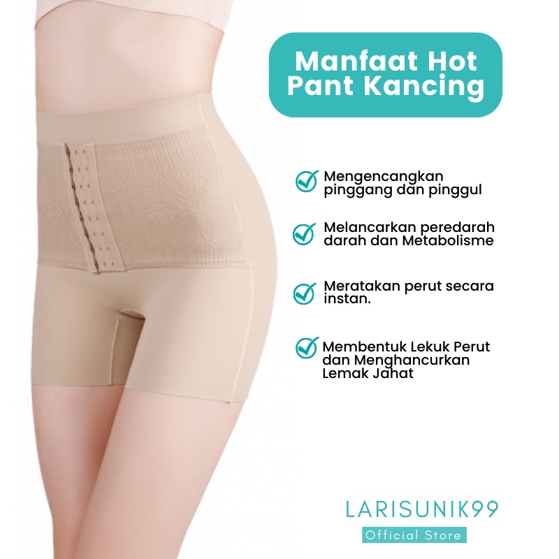 Celana Dalam Wanita Seamless Pendek Korset Pelangsing Perut Buncit Bawahan Pakaian Dalam Pengangkat Bokong Hotpants Body Shaper Elastis Melar Anti Begah Korset Slimming Peramping Perut Celana Pelangsing Kancing Import Premium Original