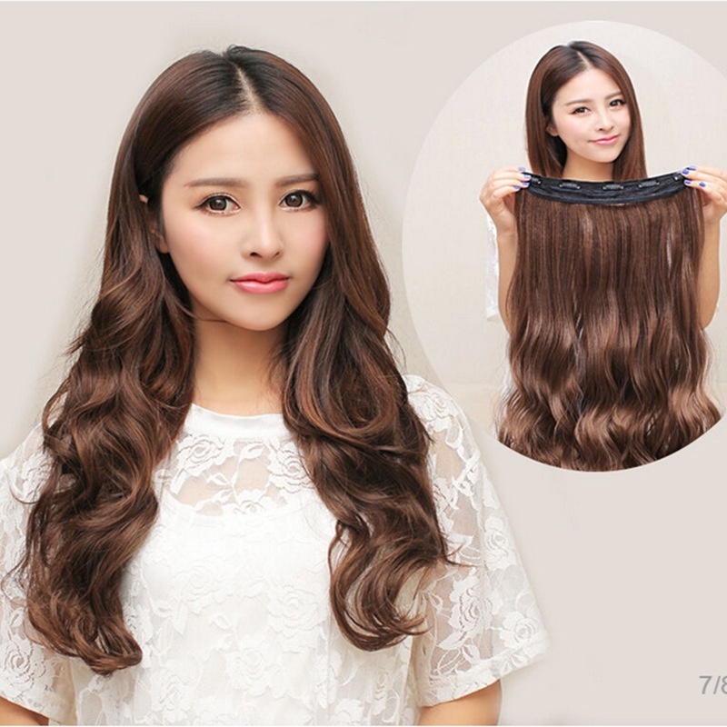 Hairclip Lurus Panjang 45cm Korea Lurus Rambut Palsu Wanita Hair Styling F1093