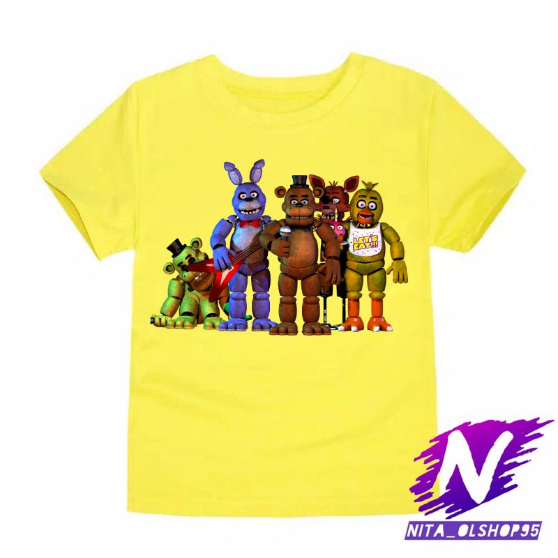 baju anak kaos anak fnaf five nigth at freddy's