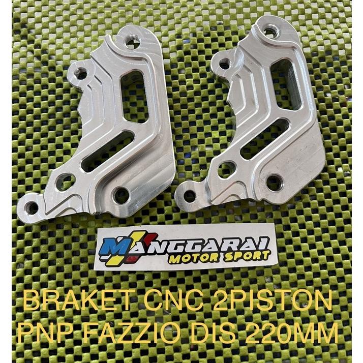 PRODUK- BRAKET KALIPER CNC  YAMAHA FAZZIO 2PISTON KALIPER KTC DLL .