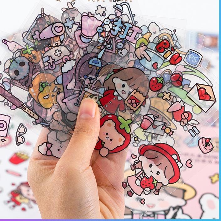 

ERV112 (100 lembar)TELADO Stiker Aesthetic Design DIY/Sticker botol minum 2D plastik/Buku Diary Stiker Motif/Stiker Anti Air Botol Hp Laptop Lucu PET Telado |