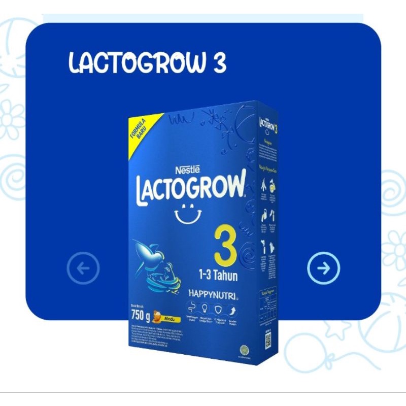 Lactogrow lactogen 3 madu 750gr + 100gr