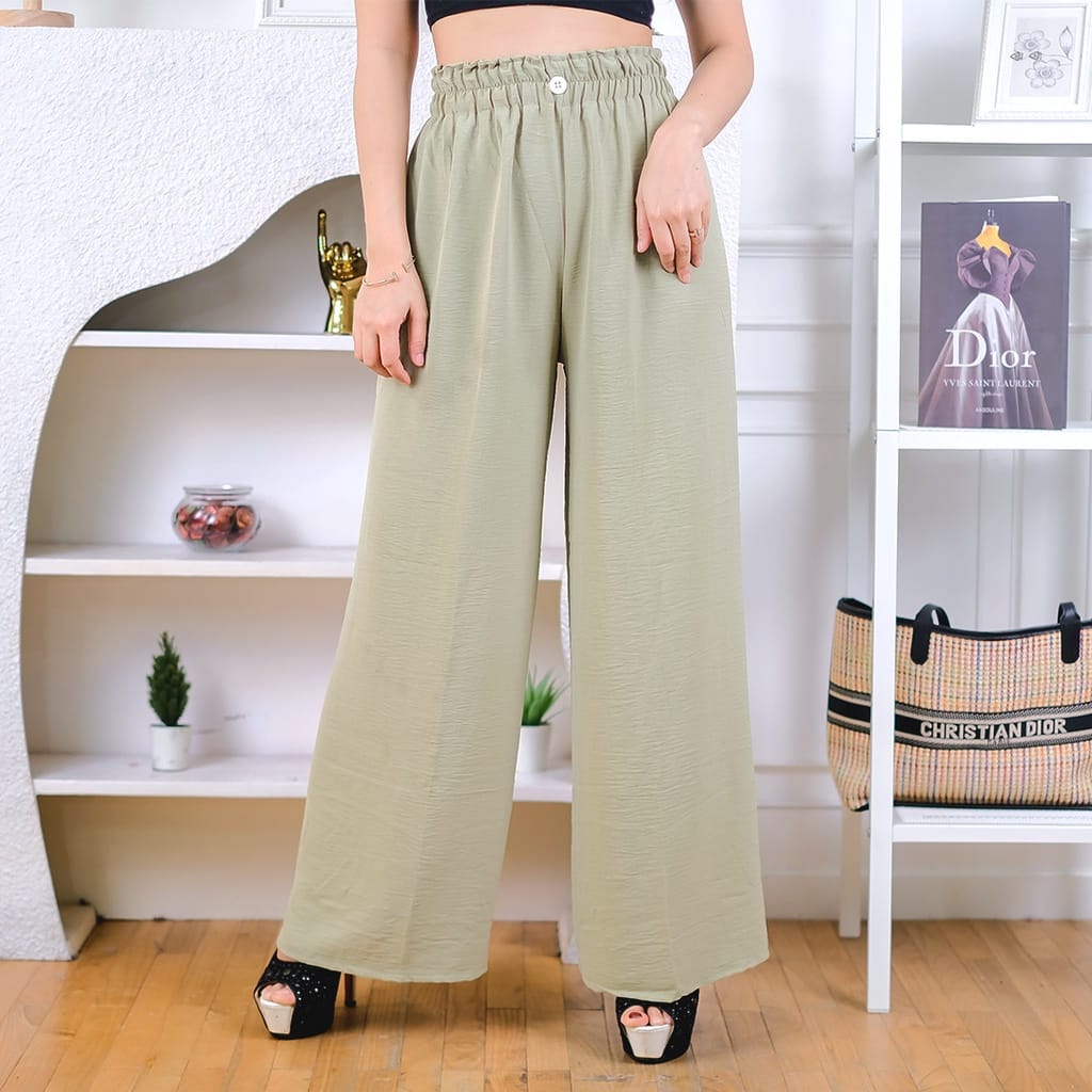 CELANA KULOT HIGHWAIST BAHAN CRINCLE AIRFLOW