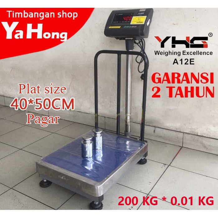 TIMBANGAN DUDUK DIGITAL YHG TIMBANGAN LANTAI+ PAGAR 200KG