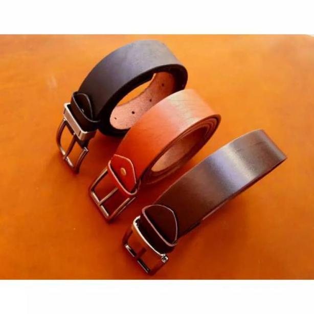 [BISA BAYAR DITEMPAT] Ikat pinggang pria kulit gesper pria kulit sapi asli sukaregang garut TERLARIS