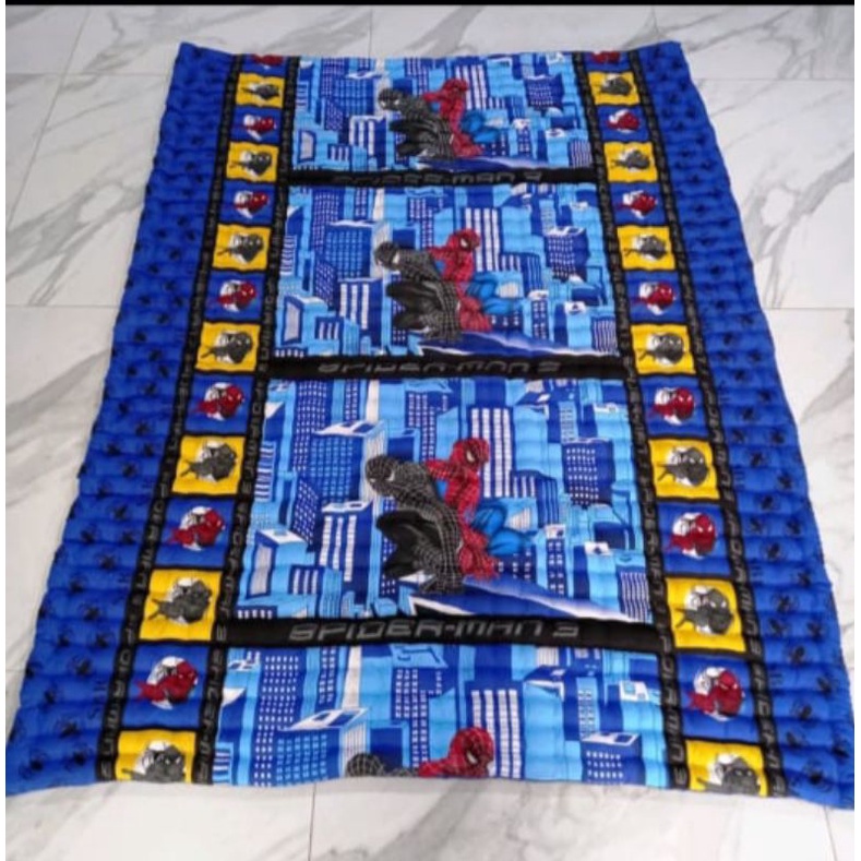 KASUR LANTAI BAHAN KAPUK SBR MOTIF SPIDERMAN