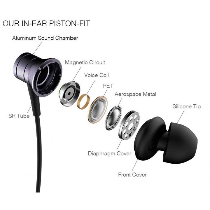 24 1MORE Piston Metal Stereo Earphone with Mic - E1009 - ORIGINAL