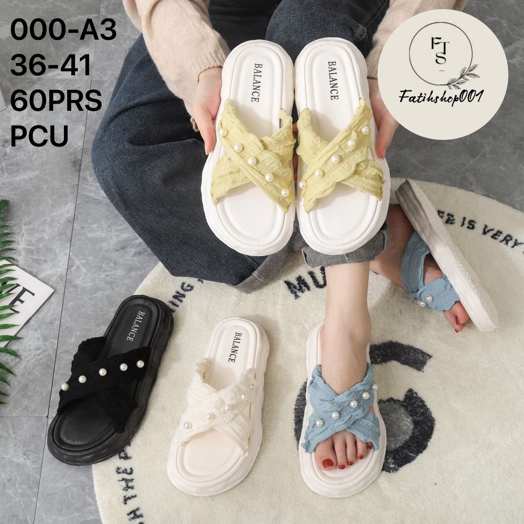 sandal selop dewasa jelly silang wedges mutiara korean style import balance 000 (36-40) selop balance terlaris