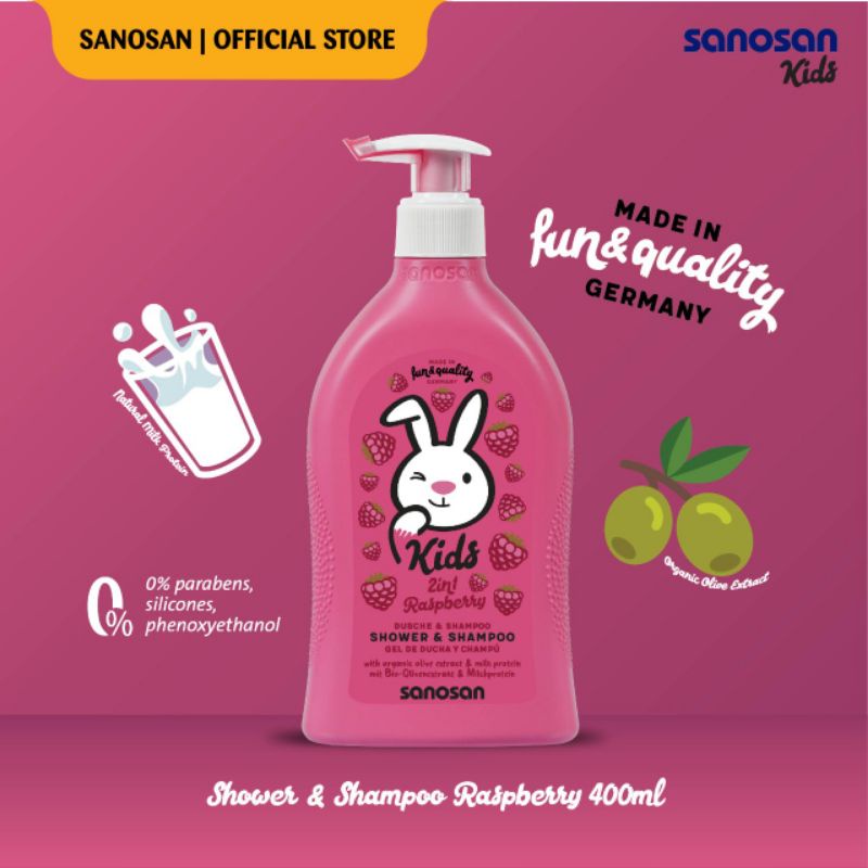 SANOSAN KIDS SHOWER &amp;,SHAMPOO 400ml