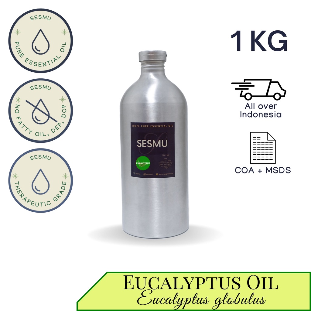 1 KG / 1 L / 1000 ML EUCALYPTUS 100% PURE ESSENTIAL OIL / MINYAK ATSIRI