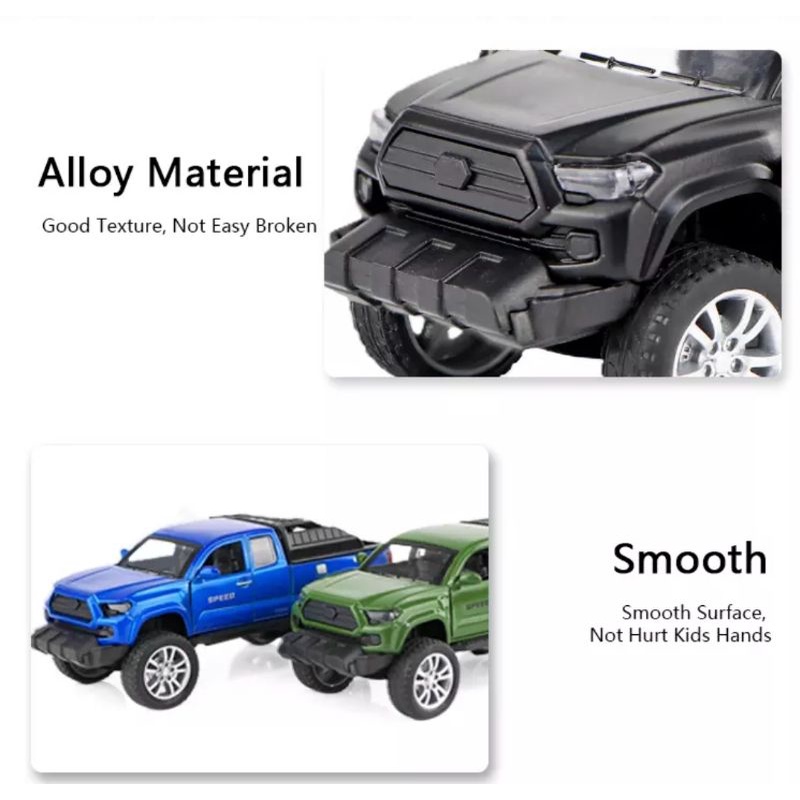 Diecast Model Mobil Hilux Pickup 4×4 Off Road Miniatur Mobil Mobilan Bak